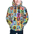 thumbnail image 5 of Kll Unisex Kids Boys Girls Hooded Pocket Pullover Hoodies-Cute Dogs Collage, 5 of 9