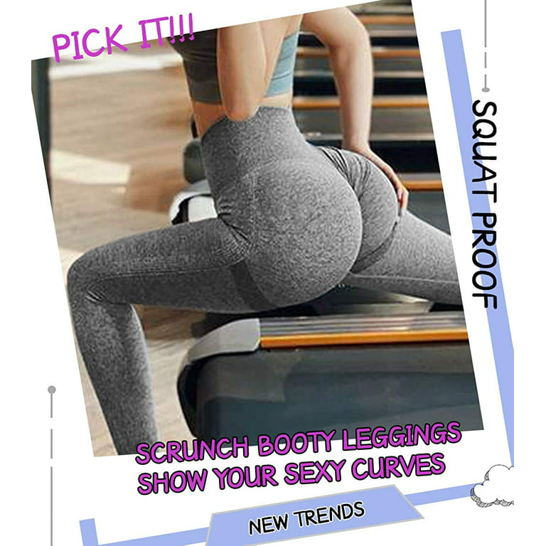 Leggings for Women Soft Tummy Control Yoga Pants Women's Waist Leggings  Nude Slim Elastic Abdomen Shrinking Hip Lifting Gymnastics Pants Gray XL