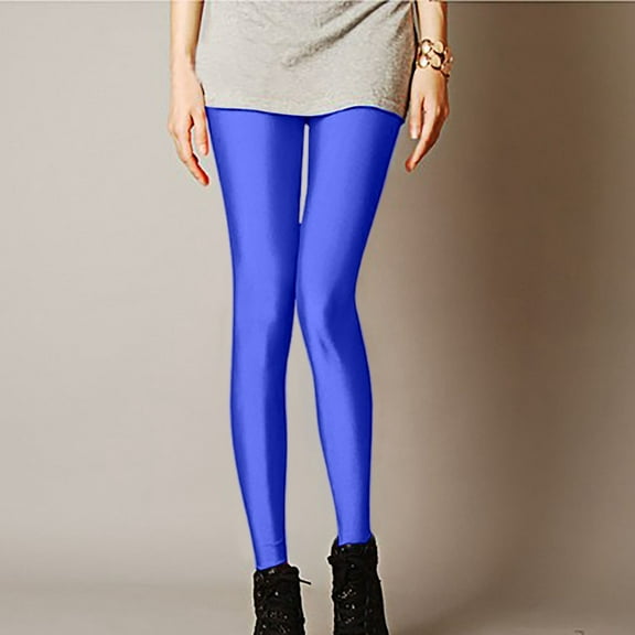 Hauaitttt Women Plus Size Shiny Spring Summer Leggings Slim Fit Glow Pants Trendy Skinny Base Layer Trousers plus Size Leggings Tall Long Boot Cut Leggings plus Size Workout Tights for Women 3x