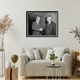thumbnail image 4 of Historic Framed Print, V.P. Garner congratulates Frank Hancock, new member of Home Owners Loan Bank Board, 17-7/8" x 21-7/8", 4 of 9