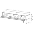 thumbnail image 5 of SONOROUS Studio ST-360 I/R Friendly Wood and Glass Modern TV Stand with Spike Metal Legs for Sizes up to 75" (Modern Design Cabinet For Your Audio/Video Components and Consoles) - WHITE, 5 of 5