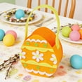 thumbnail image 6 of FVDPWYE Empty Easter Basket Reusable Toddler Portable Toys Organizing Storage Basket Orange, 6 of 8