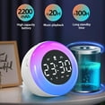 thumbnail image 6 of COFEST Led Electronic Bedroom Alarm Clock 12/24 Hours Alarm Calendar Temperature Adjustable Brightness Colorful Big Screen Desk Clock White, 6 of 9
