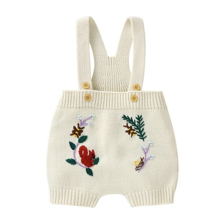 

iFshaion Clearance Newborn Baby Girls Boys Cute Winter Knit Outwear Sweater Strap Romper Jumpsuit