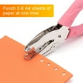 thumbnail image 5 of LZLINGMEI 2 Pack Handheld Hole Paper Punch Kit,Single Hole Punch, Heart and Star Hole Punch,Rubber Handled, 1/4 Inch Metal Paper Punch for Envelopes,Greeting Cards, 5 of 7