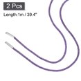 thumbnail image 2 of Unique Bargains 2Pack Rhinestone Shoe Lace, 39.4' Bling Glittered Ropes Drawstring Cords Replacement (Purple), 2 of 6