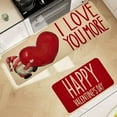 thumbnail image 3 of Uuowzo Valentine's Day Kitchen Floor Mats Two Piece Set Home Bedroom Carpet Door Mat Entrance Bathroom Door Fouling Mat Entrance Door Mat for Valentine'S Day Home Setting, B, 3 of 6