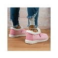 thumbnail image 6 of Woobling Shoes for Women Extra Wide Width Comfort Canvas Sneakers Walking Driving Non Slip On Boat Loafers Size 9 Pink (plush lined) 10, 6 of 6