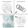 thumbnail image 4 of Xipuska Teal Green Crab Coastal Shower Curtain - Water Repellent Fabric Shower Curtains Washable, Summer Coral Nautical Decorative Polyester Cloth Bathroom Curtains Modern Bath Decor 36"x72", 4 of 6