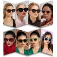 thumbnail image 3 of Gafas de Sol AIEYEZO Oversize Estilo Ojo de Gato para Mujer en Verde Oliva, 3 of 7