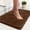 Brown#593, variant on HomeDM Shaggy Bath Mat 15.7x23.6 in Non Slip Bathroom Rug Soft Absorbent Microfiber Shower Mats Machine Washable Brown Floor Carpet