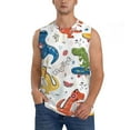 thumbnail image 2 of Picia Dinosaur mens Cotton Tank Undershirts , Moisture-wicking Ribbed Tanks, Lightweight Cotton Tank Undershirts-3X-Large, 2 of 8