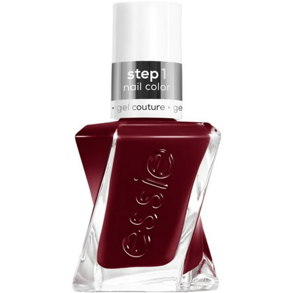 essie gel couture nail polish, spiked with style, deep wine red nail polish, 0.46 fl. oz.