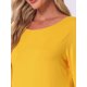 thumbnail image 5 of Conjunto de lounge para mujeres INSPIRE CHIC, camiseta de manga larga con capri floral, sets de pijama suaves y elásticos, ropa de casa de 2 piezas, XL, amarillo, 5 of 6