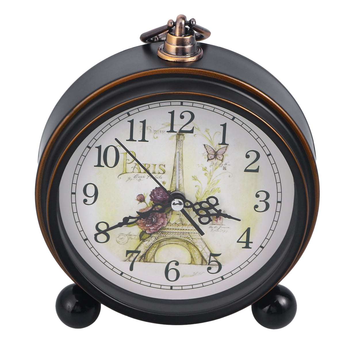 Vintage Style Alarm Clock Silent Antique Retro Table Clock Decorative
