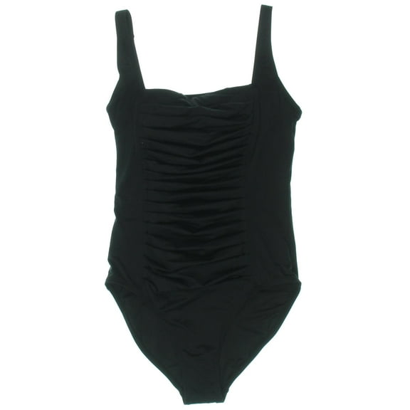 Calvin Klein Womens Ruched Adjustable One-Piece Swimsuit