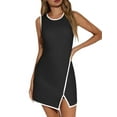 thumbnail image 3 of Women'S Workout Tennis Dress with Built-in Bra & Shorts Pockets Sleeveless Crewneck Golf Athletic Mini Dresses, 3 of 9