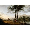 thumbnail image 3 of Aelbert Cuyp 14x11 Black Modern Framed Museum Art Print Titled - A Road Near a River, 3 of 5