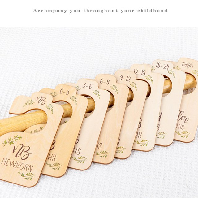 Baby Clothes Dividers Baby Hanger Dividers For Nursery 8Pcs Wooden