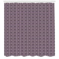 thumbnail image 3 of Art Deco Shower Curtain, Kaleidoscopic Form of Continuous Curvy Edged Squares Pattern, Fabric Bathroom Set with Hooks, 69W X 75L Inches Long, Lavander Baby Pink and Black, by Ambesonne, 3 of 3