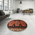 thumbnail image 4 of Ahgly Company Machine Washable Indoor Rectangle Traditional Saffron Red Area Rugs, 8' x 12', 4 of 7