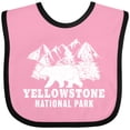 thumbnail image 3 of Inktastic Yellowstone National Park with Bear Mountains and Trees Boys or Girls Baby Bib, 3 of 4