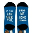 thumbnail image 3 of ThisWear Humor Gifts Bring Me Some Cookies Cookie Themed Socks Funny Message Socks 1-Pair Novelty Crew Socks, 3 of 5