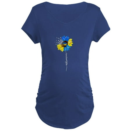 

CafePress - Ukraine Vintage Flag Ukrainian L Maternity T Shirt - Maternity Dark T-Shirt