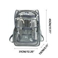 thumbnail image 3 of Heavy Duty Clear Backpack with Large Laptop Compartment, 12.2x17.7x5.1 Inch Transparent PVC Bookbag for School, Stadium Security, Sporting Events, 3 of 6