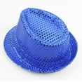 thumbnail image 5 of Pitauce Unisex Sequin Trilby Fedora Hat Short Brim Classic Manhattan Summer Cap Panama Hat for Dance Party, 5 of 5