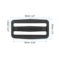 thumbnail image 2 of Uxcell 2.0625 Inch Tri-Glide Slide Buckles, 10 Pack Plastic Webbing Strap Fastener for Backpack Bag Belt, Black, 2 of 5