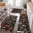 thumbnail image 2 of Colorful Mushroom Bird Black Pattern Kitchen Rugs Sets Of 3,Kitchen Runner Rugs Non Skid Washable,Decorative Kitchen Floor Mats for Kitchen,Sink,Laundry,17"x30"+ 17"x47" + 17"x59", 2 of 6