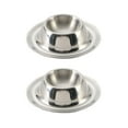 thumbnail image 1 of 2pcs Soporte de huevo de acero inoxidable Soporte de huevo hervido suave Mesa Herramienta de cocina para desayuno Brunch (Base de huevo), 1 of 7