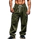 thumbnail image 2 of Pantalones largos para hombre, lisos, informales, con correa elástica, para fitness al aire libre, pantalones cargo, pantalones para hombre, 2 of 5