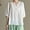 White, variant on Munlar Spring Tops For Women 2025 Trendy Blue Shirts Solid Color Cotton Linen V-Neck Short Sleeve Loose Blouses L