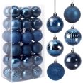 thumbnail image 1 of Adornos de bolas de Navidad MACHAO 36 Piezas Inastillables Azul, 1 of 5