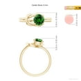 thumbnail image 5 of ANGARA Solitaire Lab Grown Emerald Infinity Knot Engagement Ring for Women in 14K Yellow Gold (Size-6mm) | May Birthstone, Birthday, Anniversary, Jewelry Gift for Women | Lab-Grown Emerald Ring, 5 of 7