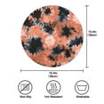 thumbnail image 3 of 15.4" Round Placemat Set of 6 Polyester Fabric Place Mats Non-Slip Dining Kitchen Table Mats for Kitchen Party Decor Coral and Black Tie-dye Pattern, 3 of 5