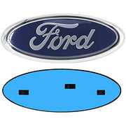 9inch Blue Grille Emblem for Ford，F150 Front Grille Emblem and Tailgate Emblem Oval 9" X3.5" Decal Badge Nameplate fits for Ford 04-14 F250 F350,11-14 Edge,11-16 Explorer, 06-11 Ranger