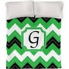 IDG Chevron Monogram Duvet Cover, Black