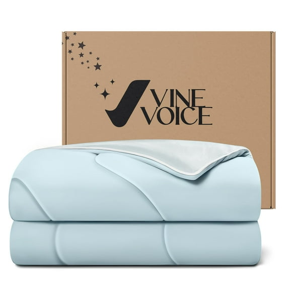 Colchón Cooling Blanket Vine Voice Full/Queen, azul claro