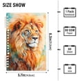 thumbnail image 3 of Lion Head Painting Ring Binder Notebook Journey Note Diary College Ruled Spiral Notebook Study Loose Leaf Paper A5 60 Pages, 3 of 8