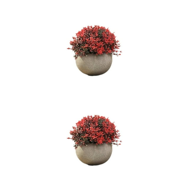Decodeary ABS Plants For Home Degradable Realistic Appearance Skin-friendly Eco-Friendly Flowers JH3423 2Set
