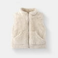 thumbnail image 2 of Gubotare Toddler Winter Vest Girls Vest - Lightweight Sleeveless Fleece Vest Plush Coat Cute Clothes for Girls 3T 4T (White,3-4 Years), 2 of 6