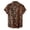 Coffee, variant on VOUZZA Cheetah Print Shirts for Men Loose Leopard Print Short Sleeve Lapel Buttons Blouses Sports Dress Shirts for Men