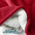 thumbnail image 4 of Bare Home Plush Sherpa Bed Blanket - Fluffy & Soft - Reversible - Lightweight - King, Red, 4 of 10
