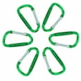 thumbnail image 3 of (6 Pack) Aluminum Multi-Color Carabiner Spring Clip Keychain Green Extra Small, 3 of 7