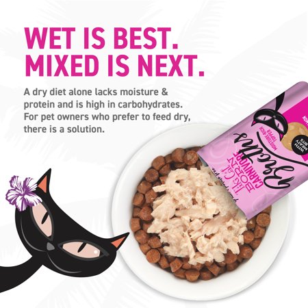 TIKI PETS TIKI CAT BORN CARNIVORE BROTHS WET CAT FOOD TOPPER, SALMON, 1.3 OZ. POUCH