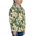 thumbnail image 3 of Lsque Lilies Flowers Patten Youth Hoodie Sweatshirt Pullover with Kangaroo Pocket Boys and Girls Hoodie Warm Hoodie for Kids-Large, 3 of 6