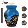 thumbnail image 2 of JAGASY Music Lover Urn for Ashes for Male & Female - 3 Inch Small Memorial Bird Urn for Funeral - Little Decorative Musical Notes Urns for Human Ashes Daughter - Keepsake Blue Urns for Son, 2 of 7
